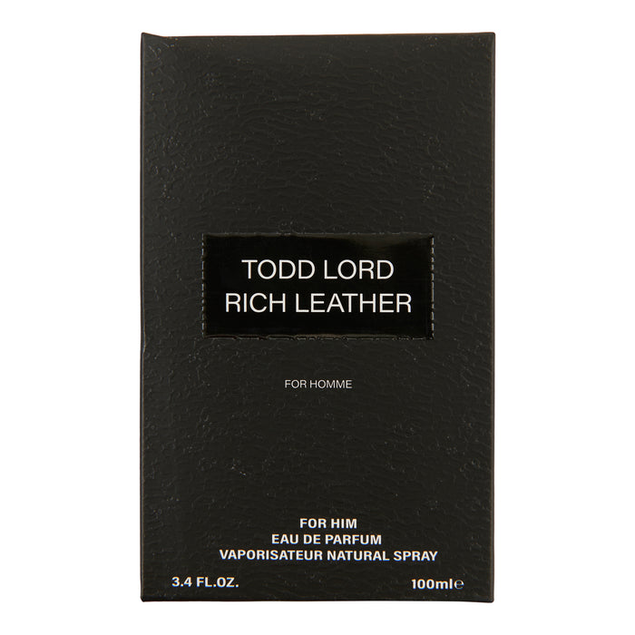 Todd Lord Rich Leather Cologne for Men, 100 ml
