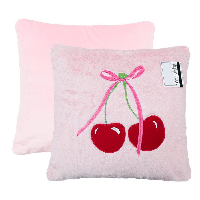 HomeStyles Faux Fur Cushion, 18-in x 18-in.