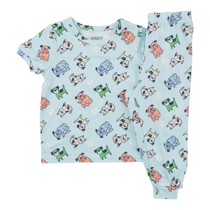 MONKEY BARS Infant Unisex Short Sleeve Pyjama Set, 2-Piece, 12-24 Month