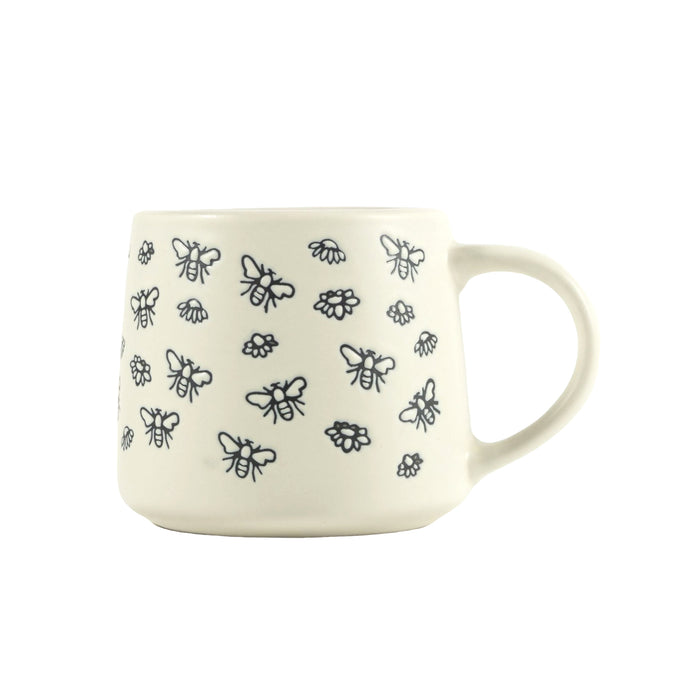 Tasse en céramique à motif d’abeille HomeStyles, 3 po x 3,5 po x 3 po