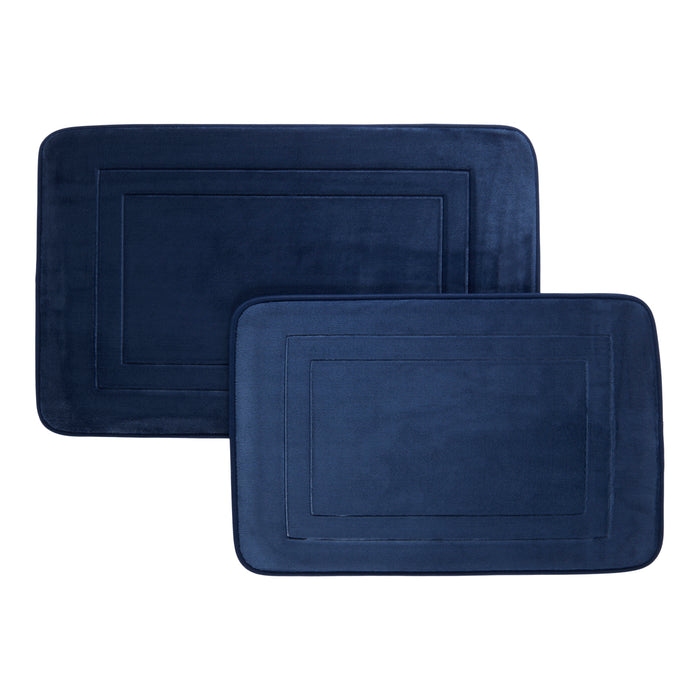 Ens. de tapis de bain texturés en mousse mémoire HomeStyles, 2 pièces