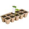 Annie's Garden 10 Cell Peat Pot Seed Starter, 5 Pack
