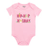 MONKEY BARS Infant Girls' Novelty Printed Short Sleeve Onesie, 0-24 Month