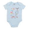 MONKEY BARS Infant Girls' Rainbow Fun Printed Short Sleeve Onesie, 0-24 Month