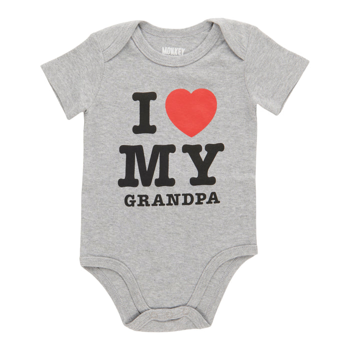 MONKEY BARS Infant Unisex Family Short Sleeve Printed Onesie, 0-24 Month