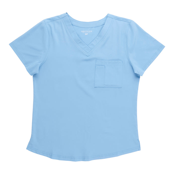 Options Women's Solid V-Neck Scrub Top
