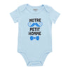 MONKEY BARS Infant Unisex Short Sleeve Printed Onesie, French, 0-24 Month