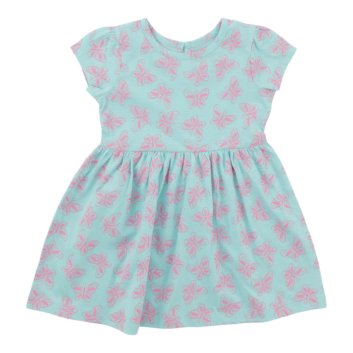 MONKEY BARS Infant Girls' Rainbow Fun Printed Short Sleeve Dress, 12-24 Month