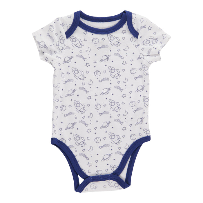 MONKEY BARS Infant Boys' Cool Waves Printed Short Sleeve Onesie, 0-24 Month