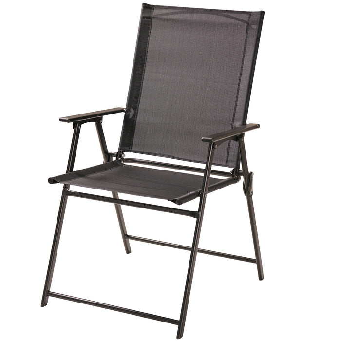 Chaise de patio pliante en toile, 22 po x 25 po x 37 po