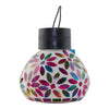 Solar Mosaic Lantern, 4.5-in x 4.5-in x 5-in.