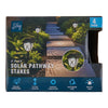 Solar Pathway Stake Lights, 4-in x 17-in, 4 Pack