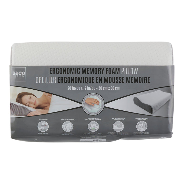 Memory Foam Pillow, 16-in x 20-in.
