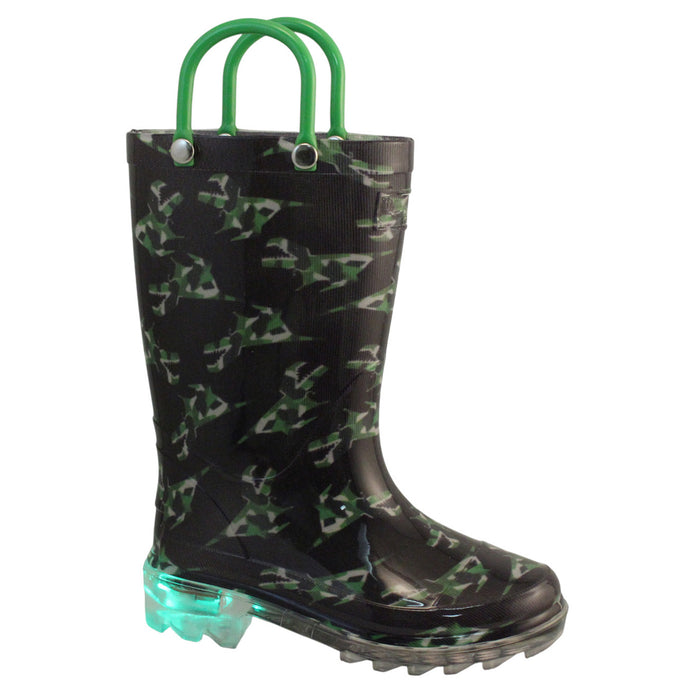 MONKEY BARS Toddler Boys' Light-Up Rain Boots