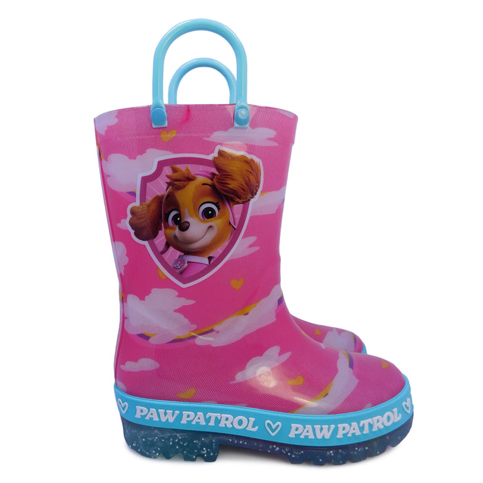 Bottes de pluie lumineuses Pat'Patrouille sous licence pour petites filles