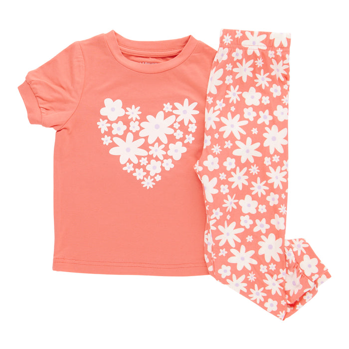 MONKEY BARS Infant Girls' Rainbow Fun Printed Short Sleeve Pyjama Set, 2-Piece, 12-24 Month