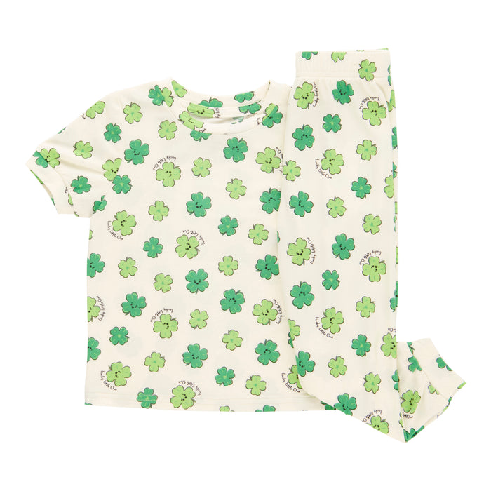 Ensemble de pyjama à manches courtes imprimé de fantaisie pour bébés, 2 pièces, 12-24 mois