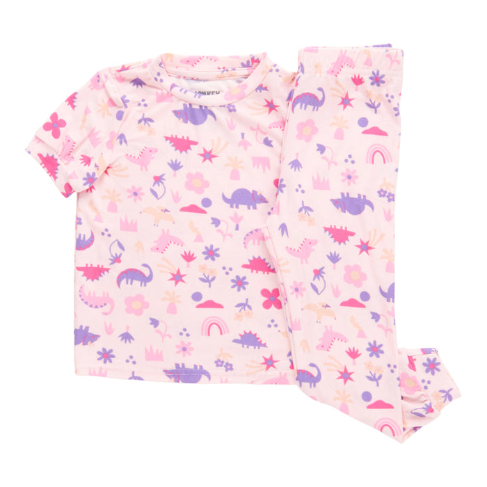 MONKEY BARS Infant Girls' Rainbow Fun Printed Short Sleeve Pyjama Set, 2-Piece, 12-24 Month