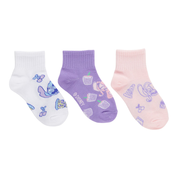 Chaussettes courtes imprimées sous licence pour filles – emb. de 3