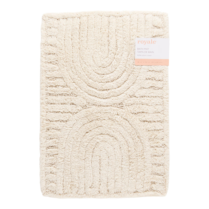 Solid Textured Cotton Bath Mat, 16-in x 24-in.