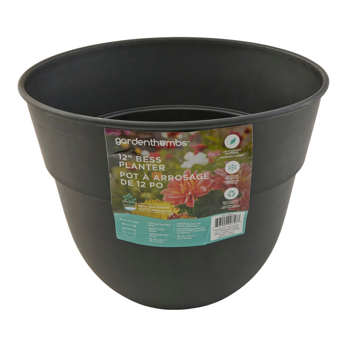 Bess Basic Plastic Planter, 11.6-in x 9.3-in.