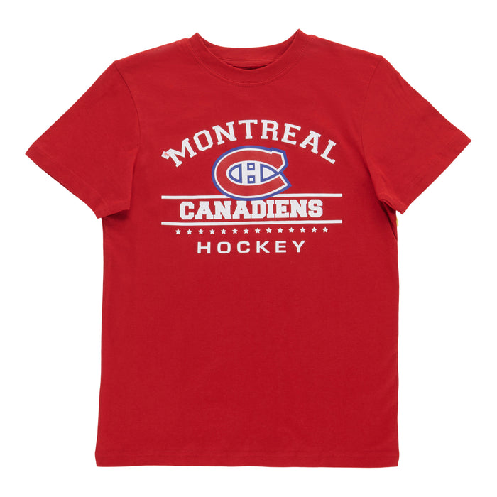 T-shirt à manches courtes de la LNH pour garçons, Canadiens de Montréal