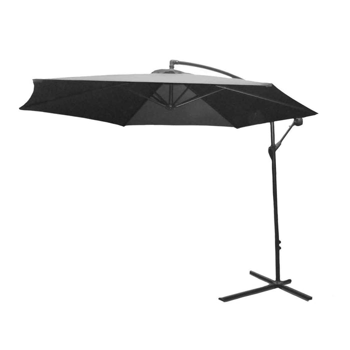 Parasol en porte-à-faux, gris, 10 pi x 8 pi