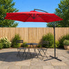Parasol en porte-à-faux, rouge, 10 pi x 8 pi
