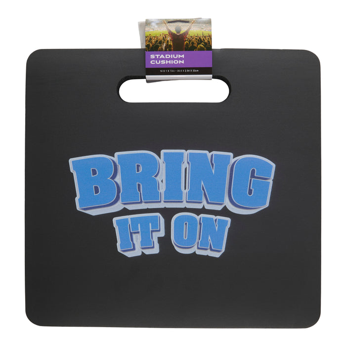 Stadium Seat Cushion, English, 14-in x 1-in x 13-in.