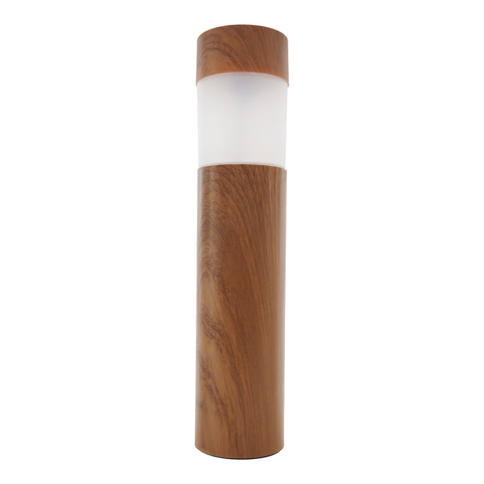 Solar Wooden Bollard Stake Light, 2.4-in x 11-in.
