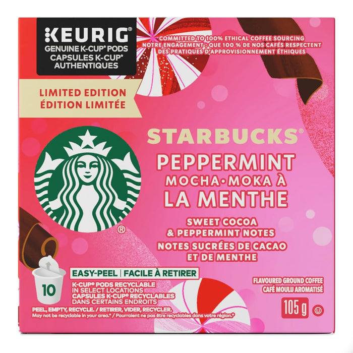 Starbucks Peppermint Mocha, 10 K-Cups Pods