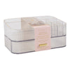 Beauty Organizer With Drawer, Clear, 12-in x 8.4-in x 5.7-in.