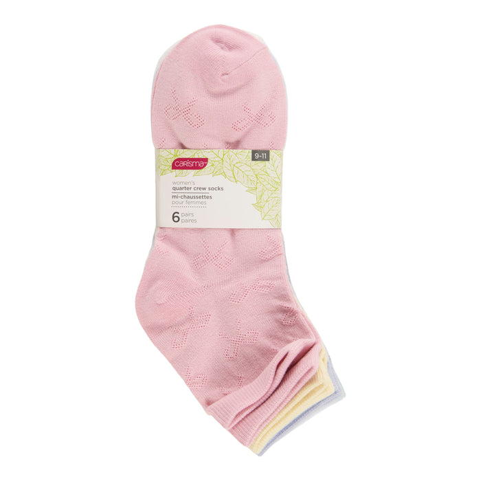 Carisma Women's Lettuce Edge Socks, 6-Pack