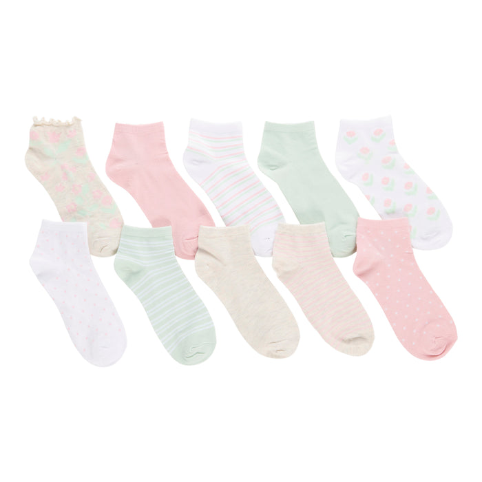 Elle Women's Quarter-Crew Socks, 10-Pack