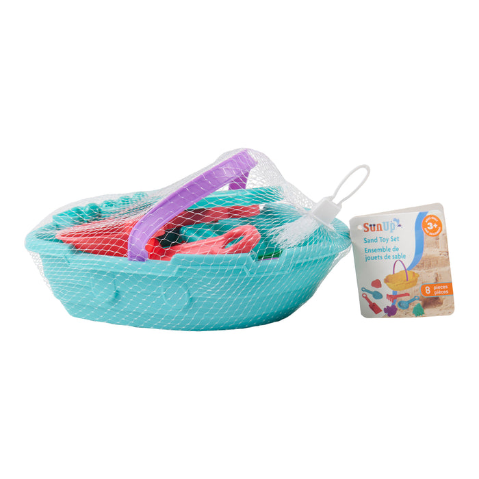 Ensemble de jouets bateau/sable, 8 pièces