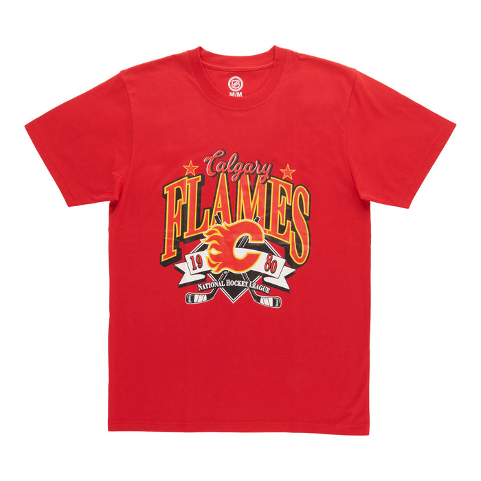 T-shirt à manches courtes de la LNH pour hommes, Flames de Calgary
