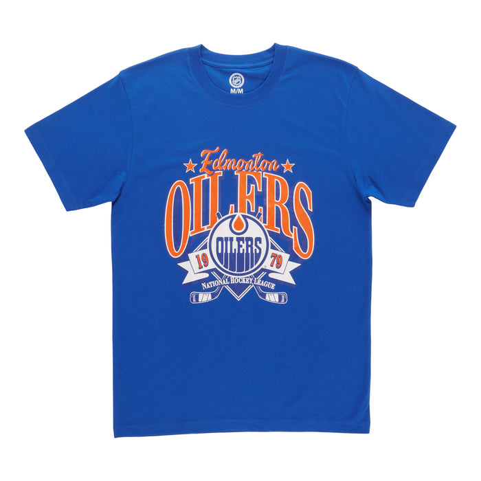 T-shirt à manches courtes Oilers d'Edmonton de la LNH pour hommes