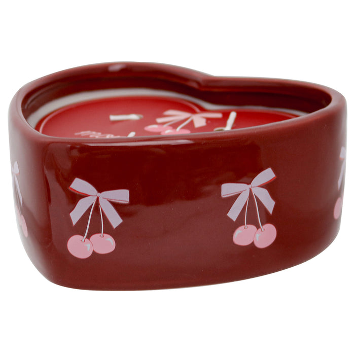 HomeStyles 3-Wick Ceramic Heart Candle, Mon Cheri, 14-oz.