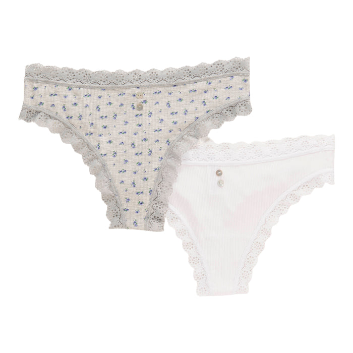 Carisma Women's Ribbed Thongs, 2-Pack