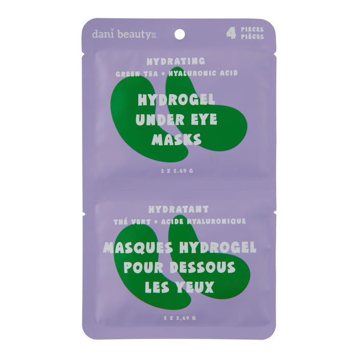 Masques hydrogel pour les yeux Dani Beauty, thé vert