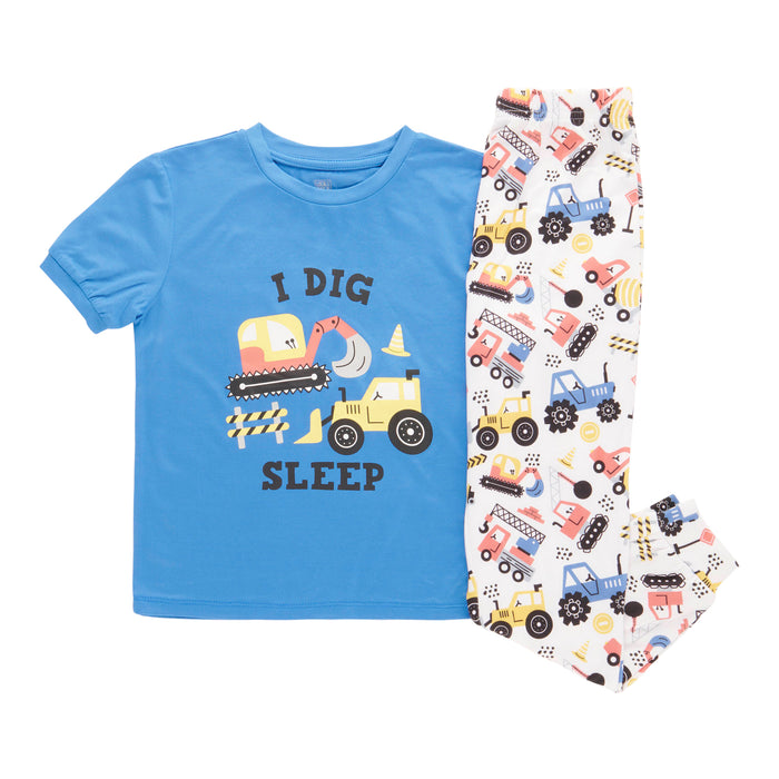 Toddler Boys' Short Sleeve Printed PJ Set, 2-Piece