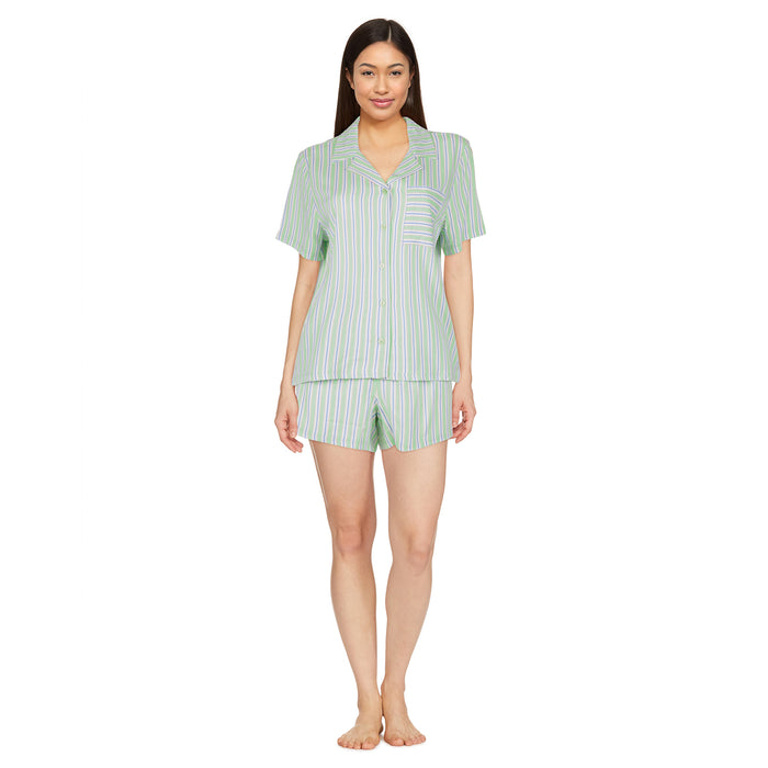 Pyjama avec haut à col et boxeur Carisma pour femmes, 2 pièces