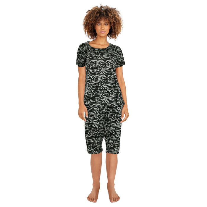 Women's Cotton Jersey Capri PJ Set, 2-Piece, Assorted