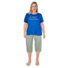 Women's Plus Cotton Capri PJ Set, 2-Piece, Assorted