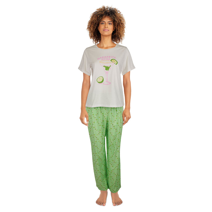 Carisma Women's Short Sleeve PJ Set, 2-Piece