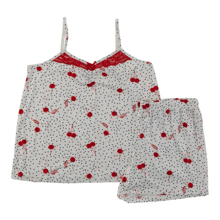 Pyjama avec boxeur et haut à col en V plongeant Carisma pour femmes, 2 pièces