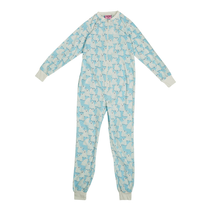 Girls' Printed Long Sleeve Micropolar Onesie