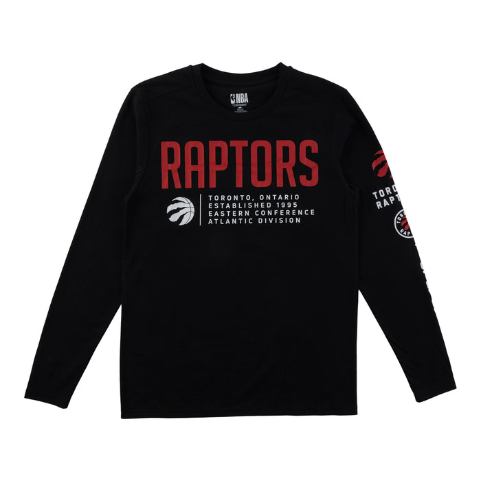 T-shirt à manches longues pour hommes des Raptors de Toronto de la NBA