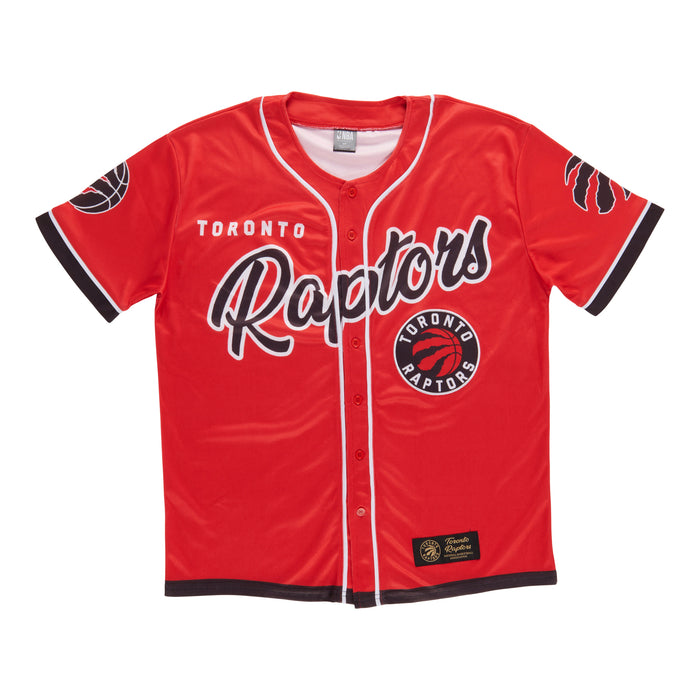 Chandail boutonné de style baseball des Raptors de Toronto de la NBA pour hommes