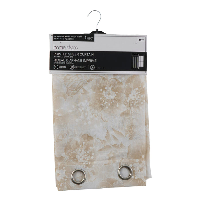 HomeStyles Printed Dolly Curtain with Grommets, 52-in x 84-in.